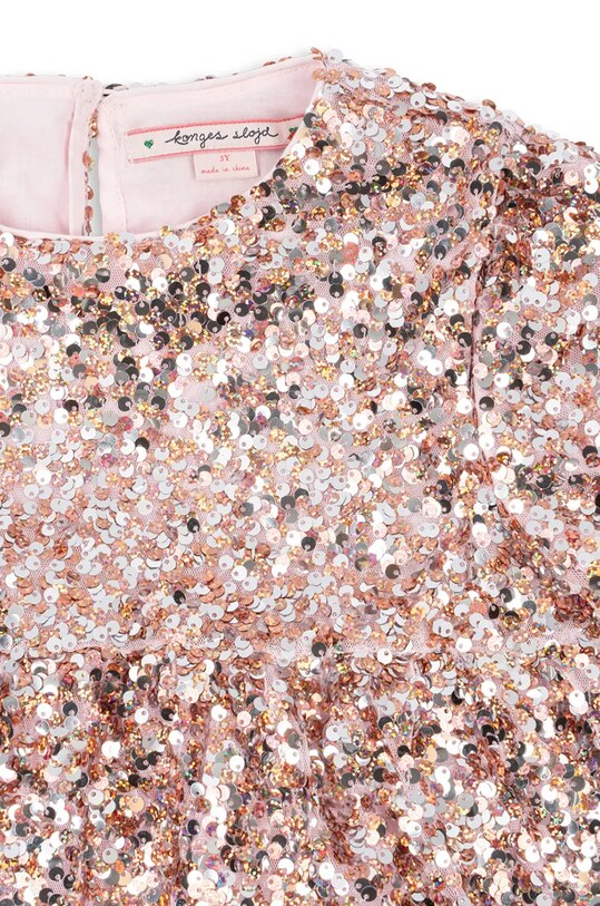Konges Sløjd sukienka dziecięca LILA SEQUINS DRESS KS101558 różowy