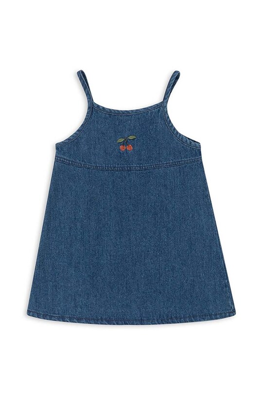 Dievčenské rifľové šaty Konges Sløjd MAGOT STRAP DRESS GOTS KS101583 modrá AW24