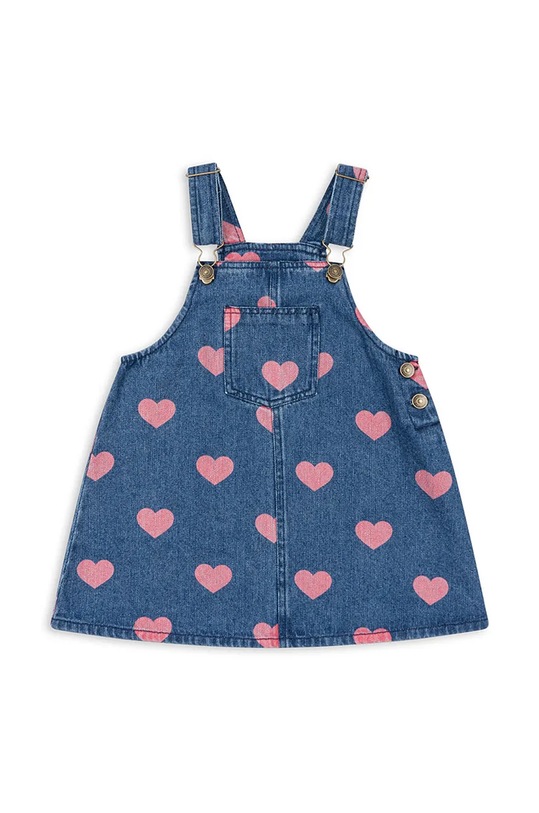 Dětské riflové šaty Konges Sløjd MAGOT OVERALL DRESS GOTS KS101588 modrá AW24