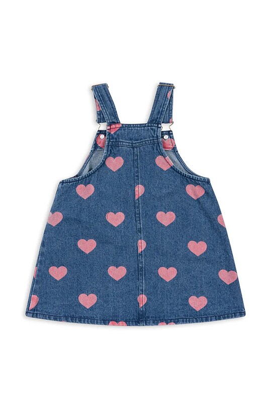 Fete Konges Sløjd rochie din denim pentru copii MAGOT OVERALL DRESS GOTS KS101588 albastru