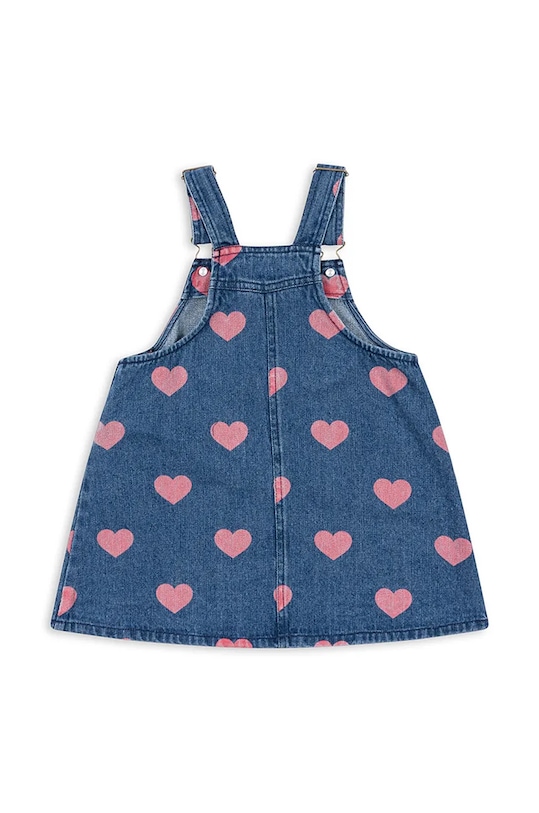 DÍVKA Dětské riflové šaty Konges Sløjd MAGOT OVERALL DRESS GOTS KS101588 modrá