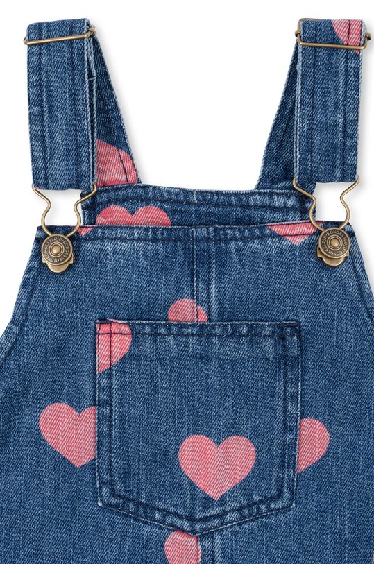 Dětské riflové šaty Konges Sløjd MAGOT OVERALL DRESS GOTS modrá KS101588