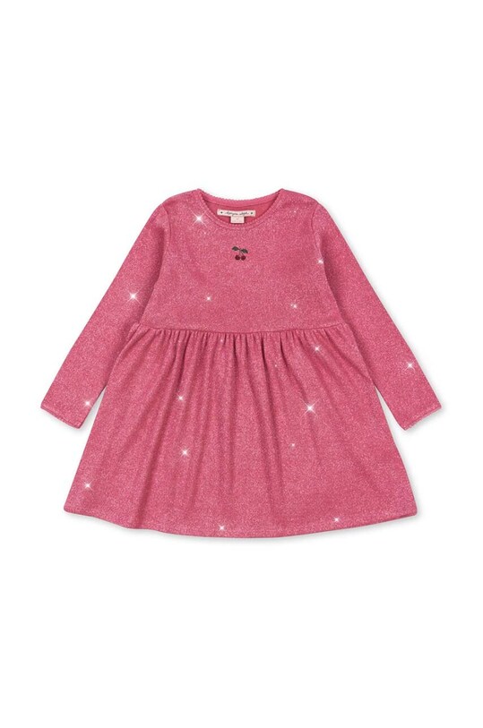 Konges Sløjd sukienka ROLI DRESS z elastanem różowy KS101654