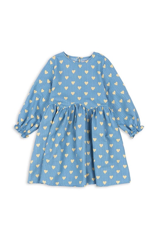 Konges Sløjd sukienka bawełniana dziecięca VIDA DRESS GOTS KS101726 niebieski AW24