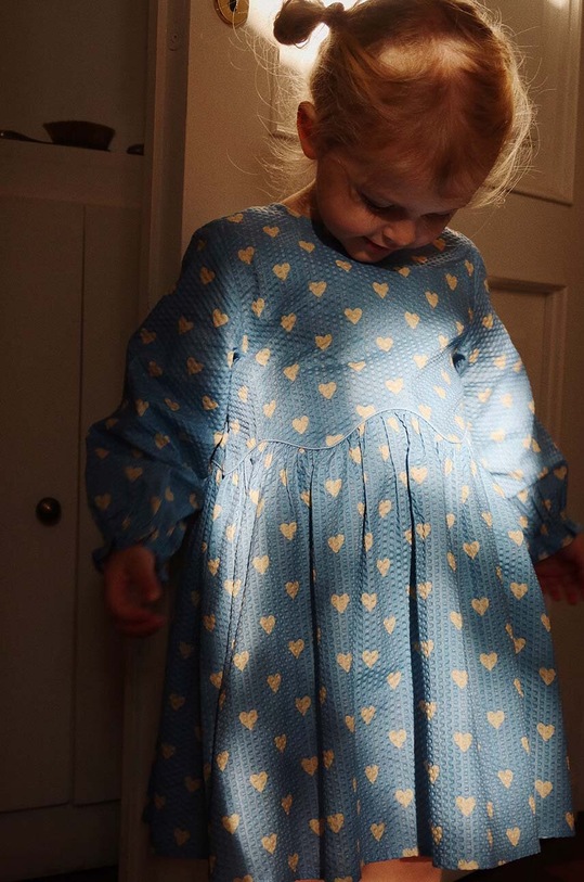 Konges Sløjd sukienka bawełniana dziecięca VIDA DRESS GOTS KS101726