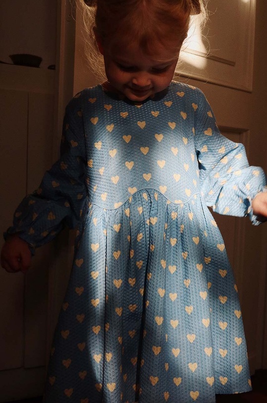 Konges Sløjd sukienka bawełniana dziecięca VIDA DRESS GOTS KS101726