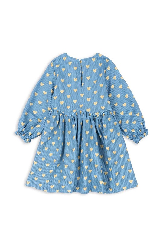 Dziewczynka Konges Sløjd sukienka bawełniana dziecięca VIDA DRESS GOTS KS101726 niebieski