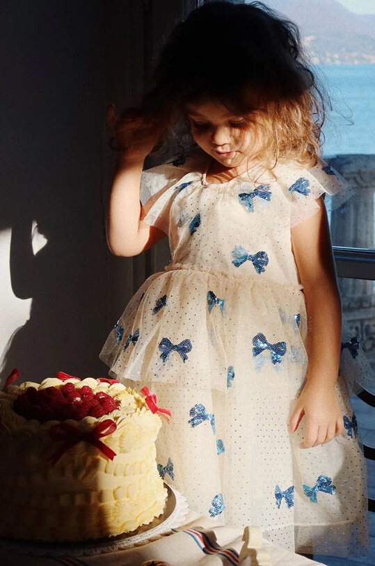 Детское платье Konges Sløjd YVONNE FAIRY DRESS короткий бежевый KS101758