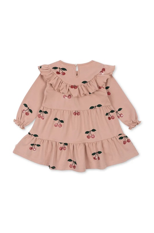 Dětské bavlněné šaty Konges Sløjd MALLI GLITTER DRESS GOTS KS101792 růžová AW24