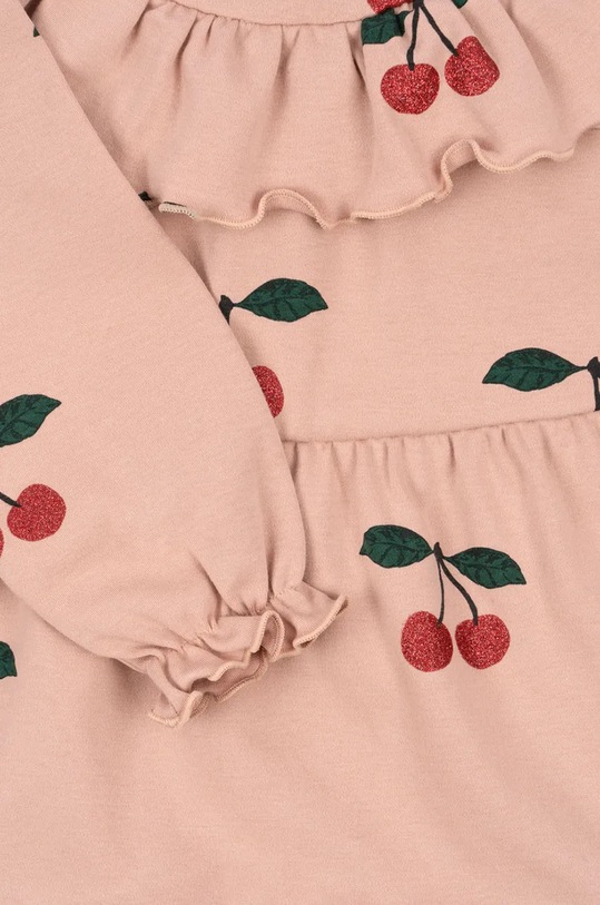 Dětské bavlněné šaty Konges Sløjd MALLI GLITTER DRESS GOTS KS101792 růžová