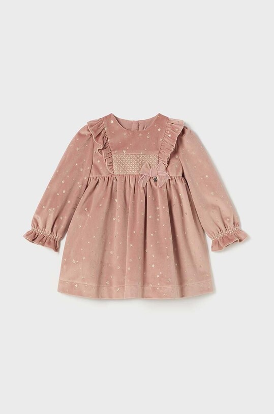 Mayoral sukienka dziecięca rozkloszowany beżowy 2904.4A.Baby.9BYH