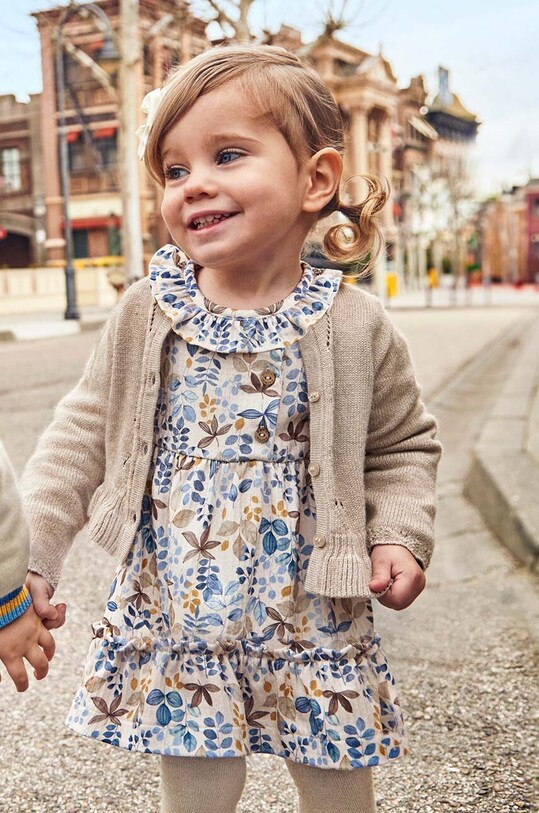 Детское платье Mayoral длинный голубой 2914.4D.Baby.9BYH