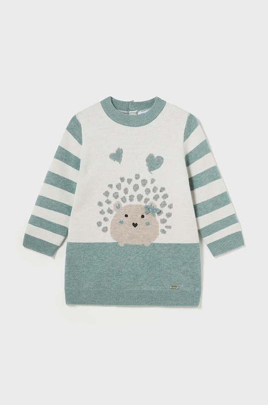 Kojenecké šaty Mayoral jemný vzor tyrkysová 2918.4F.Baby.9BYH