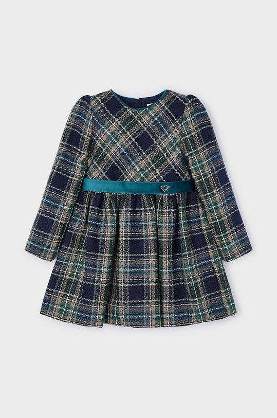 Дитяча сукня з домішкою вовни Mayoral довгий бірюзовий 4911.6A.Mini.9BYH