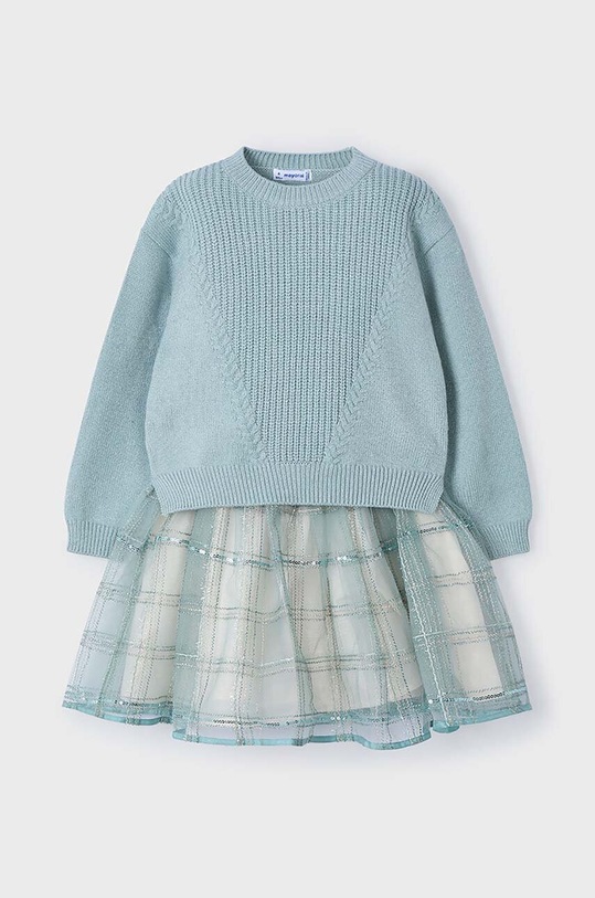 Сукня і кардиган Mayoral довгий бірюзовий 4912.6A.Mini.9BYH