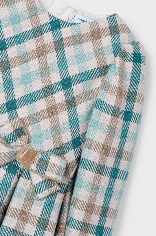 DÍVKA Dětské šaty s příměsí vlny Mayoral 4914.6B.Mini.9BYH tyrkysová