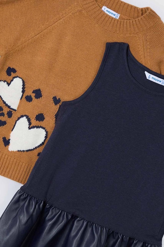 Детска рокля с вълна Mayoral 4925.6F.Mini.9BYH червен AW24