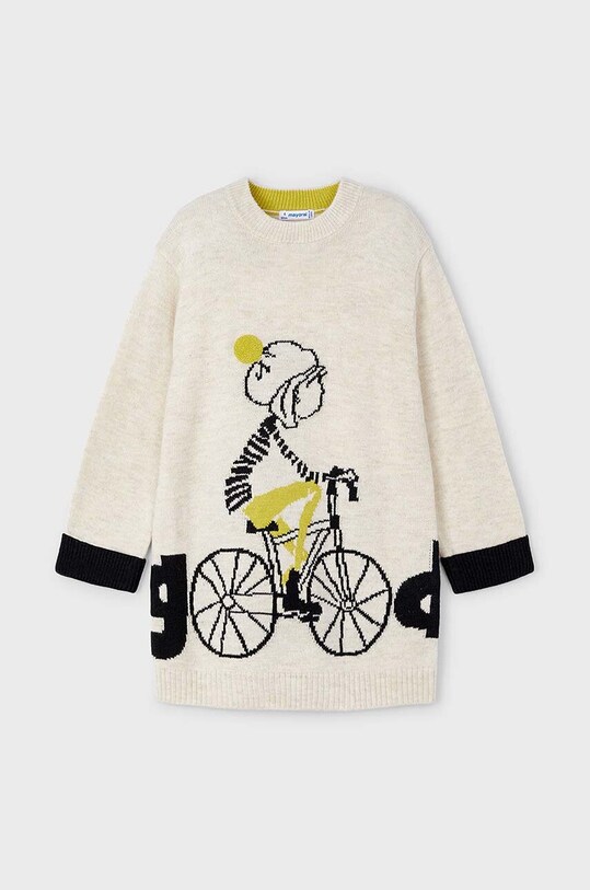 Дитяча сукня з домішкою вовни Mayoral 4926.6F.Mini.9BYH зелений AW24