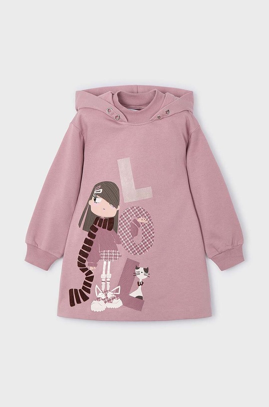 Mayoral sukienka dziecięca z elastanem różowy 4930.6J.Mini.9BYH