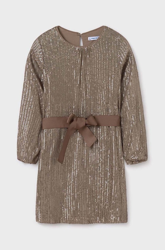 Mayoral sukienka dziecięca długi beżowy 7980.8B.Junior.9BYH