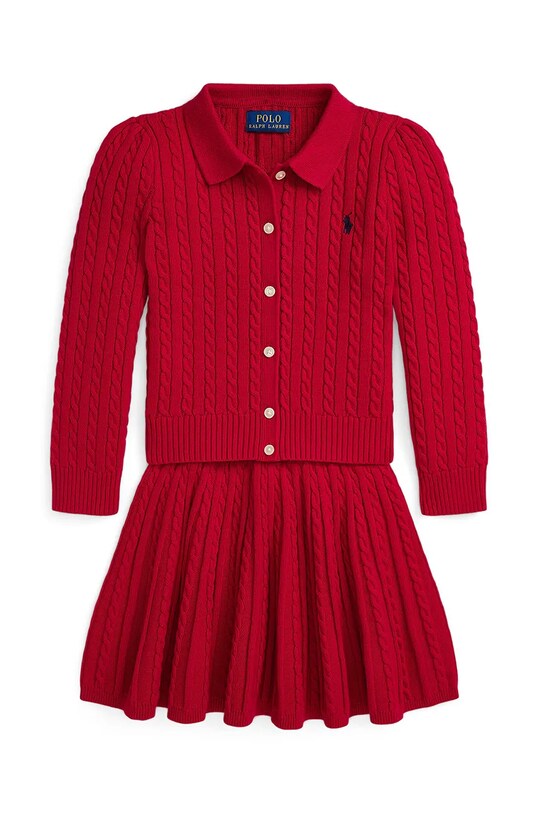 Детский свитер и юбка Polo Ralph Lauren 312950779001 красный AW24