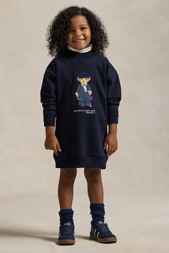Dívčí šaty Polo Ralph Lauren mini námořnická modř 312952155001