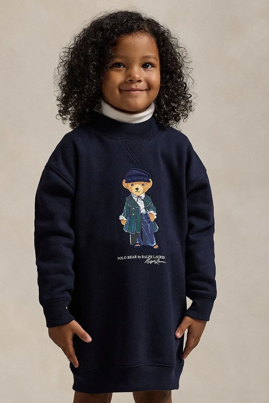 Dívčí šaty Polo Ralph Lauren námořnická modř 312952155001