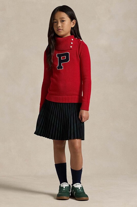 Детска рокля Polo Ralph Lauren еластичен червен 313950816001