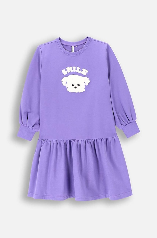 Coccodrillo sukienka dziecięca z elastanem fioletowy ZC4129102AGK