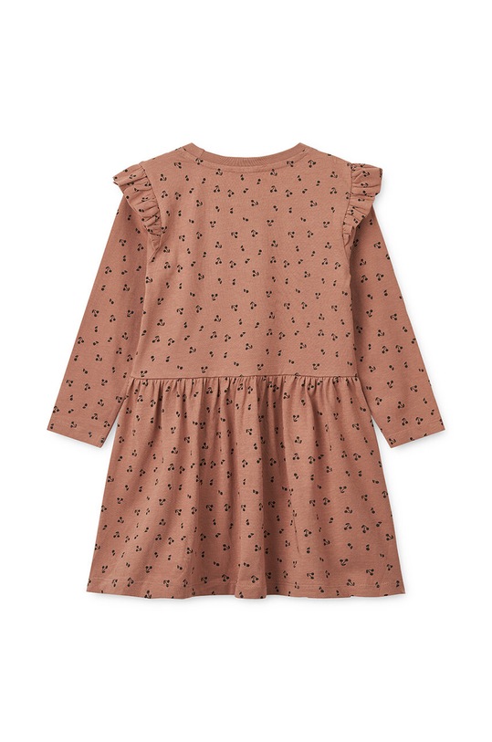 Liewood rochie din bumbac pentru copii Lima Printed Frill Longsleeve Dress LW19484 roz AW24