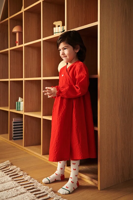 Детское платье Liewood Cleo Dress длинный красный LW19965