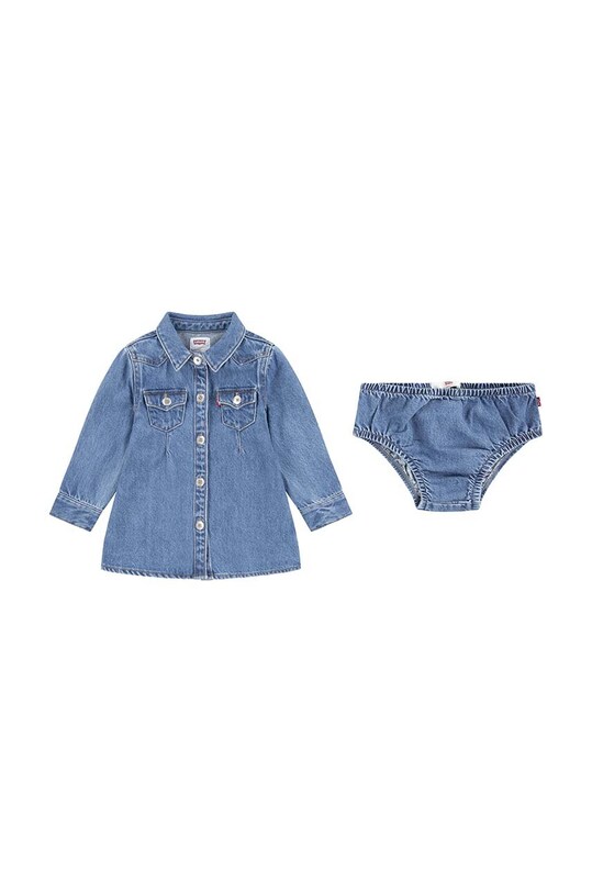 Дитяча джинсова сукня Levi's OUT WEST DENIM DRESS довгий бірюзовий 1EK979
