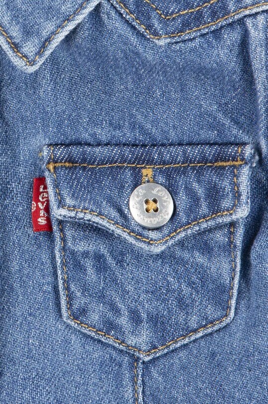 Дівчинка Дитяча джинсова сукня Levi's OUT WEST DENIM DRESS 1EK979 бірюзовий