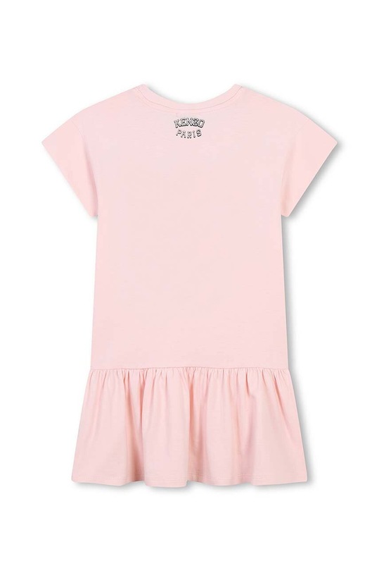 Kenzo Kids sukienka bawełniana dziecięca K60682.86.108 różowy AW24