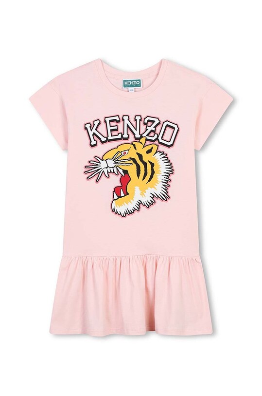Dievčenské bavlnené šaty Kenzo Kids bavlna ružová K60682.114.150