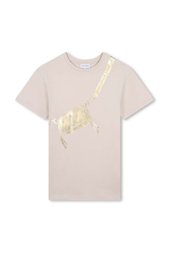 Dječja pamučna haljina Marc Jacobs W60230.86.108 bež AW24