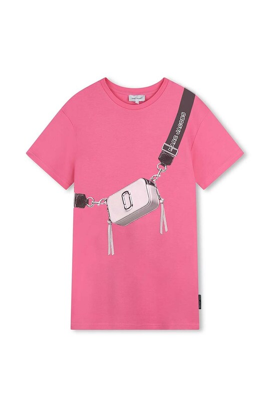 Хлопковое детское платье Marc Jacobs короткий фиолетовой W60230.86.108