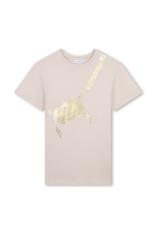 Dievčenské bavlnené šaty Marc Jacobs W60230.114.150 béžová AW24