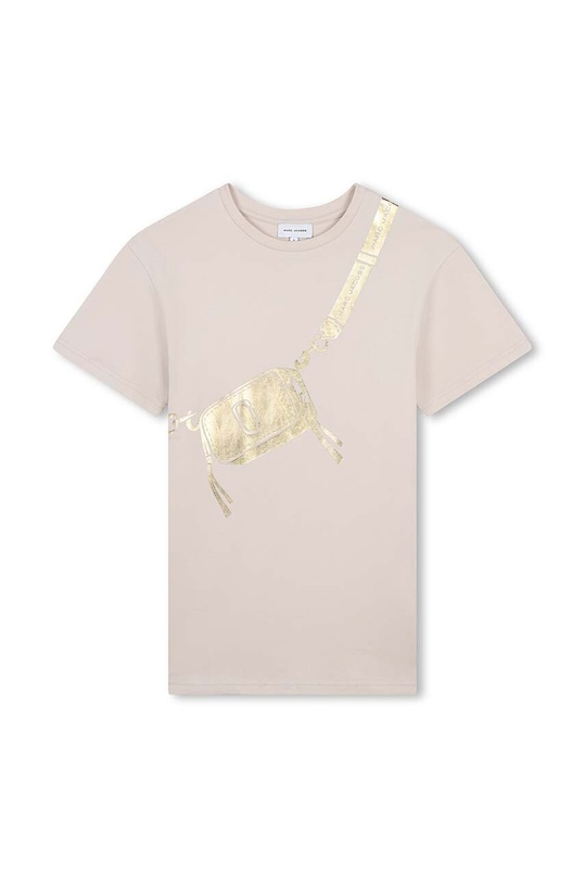 Dievčenské bavlnené šaty Marc Jacobs W60230.114.150 béžová AW24