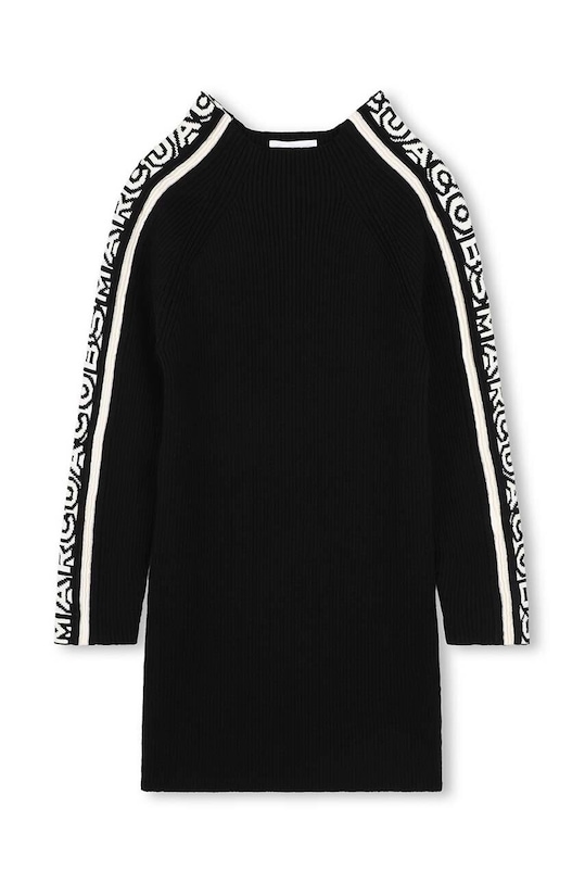 Dětské šaty s příměsí vlny Marc Jacobs mini černá W60235.114.150