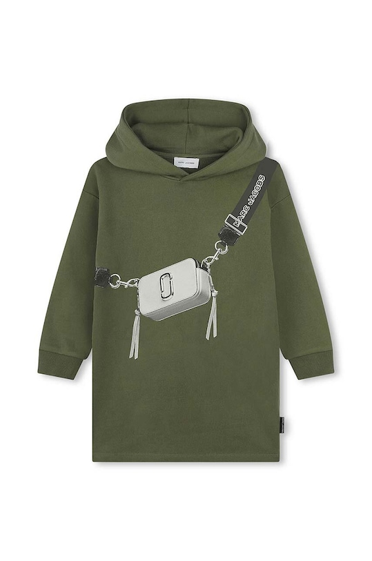 Хлопковое детское платье Marc Jacobs W60363.114.150 зелёный AW24