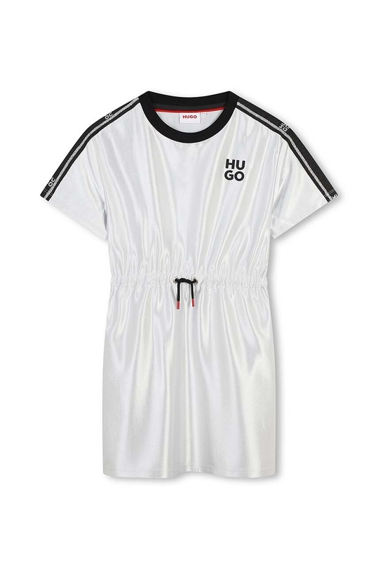 Dívčí šaty HUGO G00241.114.150 stříbrná AW24