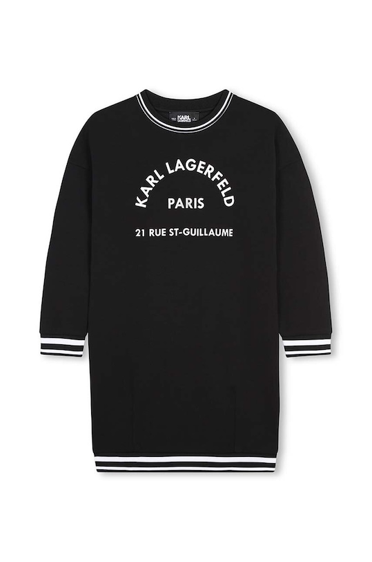 Παιδικό φόρεμα Karl Lagerfeld μακρύ μαύρο Z30185.114.150