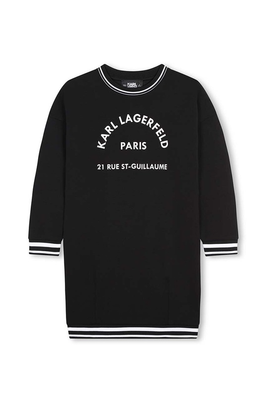 Dievčenské šaty Karl Lagerfeld s elastanom čierna Z30185.156.162