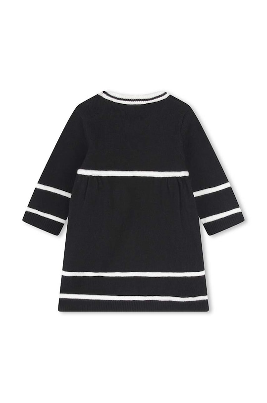 Хлопковое детское платье Karl Lagerfeld Z30277.86.94 чёрный AW24
