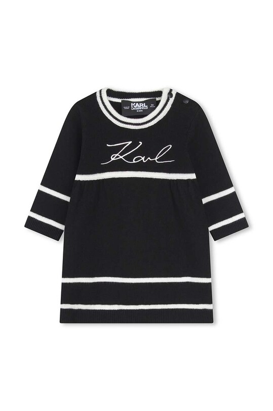 Хлопковое детское платье Karl Lagerfeld хлопок чёрный Z30277.71.81