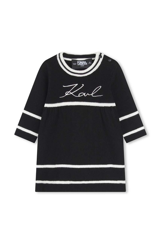 Karl Lagerfeld rochie din bumbac pentru copii midi negru Z30277.71.81