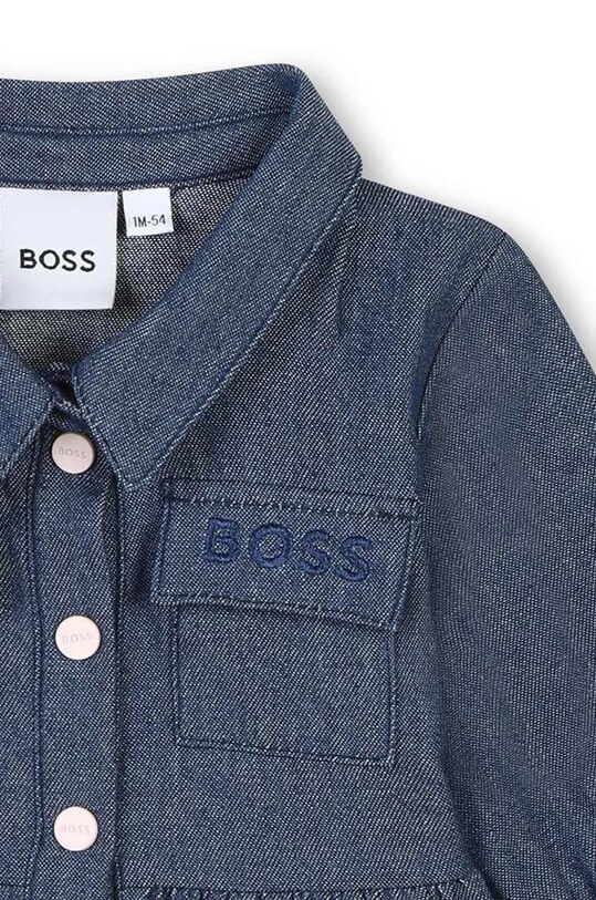 Fete BOSS rochie din denim pentru bebeluși J51080.71.81 albastru