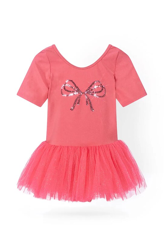 Konges Sløjd sukienka dziecięca BALLERINA SEQUIN DRESS rozkloszowany różowy KS101886