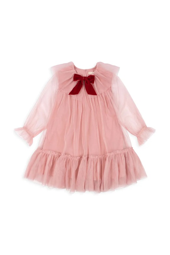 Konges Sløjd sukienka dziecięca BOW DRESS KS101905 różowy AW24